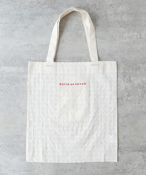 bulle de savon（ビュルデサボン）の「△ロゴトートバッグ（トートバッグ・レディース・キナリ/レッド/その他/ホワイト系その他・FREE）」の15枚目の写真