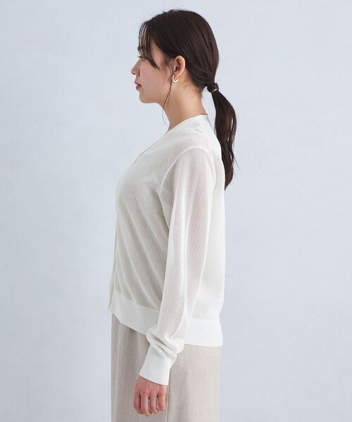 グリーンレーベル　ニット　カーディガン　新品 green label relaxing カーディガン グロッシーラメ クルー