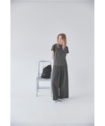 THOUSAND MILE(TEUh}C)́yTHOUSAND MILEzFRENCH SLEEVE SHIRT & WIDE PANTS SET/t`X[uVcChpc3_Zbg(ZbgAbv)
