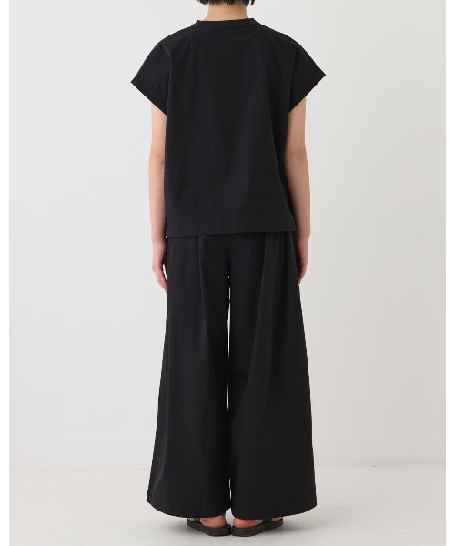 ブラウス シャツ 「THOUSAND MILE」 FRENCH SLEEVE SHIRTS＆WIDE PANTS SETフレンチスリーブシャツアンドス THOUSAND MILE】FRENCH SLEEVE SHIRT & WIDE PANTS SET/フレンチ
