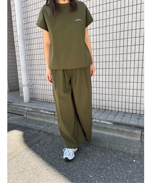 ブラウス シャツ 「THOUSAND MILE」 FRENCH SLEEVE SHIRTS＆WIDE PANTS SETフレンチスリーブシャツアンドス THOUSAND MILE（サウザンドマイル） フレンチスリーブ シャツ