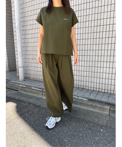 フレンチスリーブ ジャケット ワイドパンツ セット 2色 S-M 楽天市場】パンツドレス フレンチスリーブ フリル Vネック 全2色