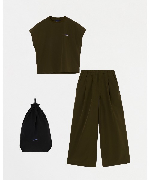 THOUSAND MILE】FRENCH SLEEVE SHIRT & WIDE PANTS SET/フレンチ