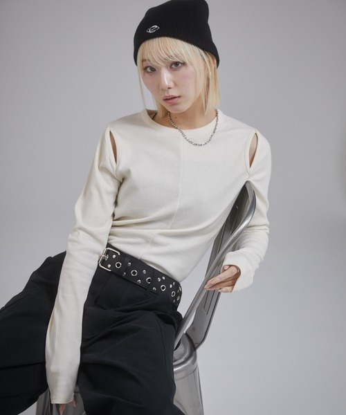 ENVYM（アンビー）の「ワンポイントロゴビーニー（ニットキャップ/ビーニー・レディース・グレー/ブラック・FREE）」の8枚目の写真