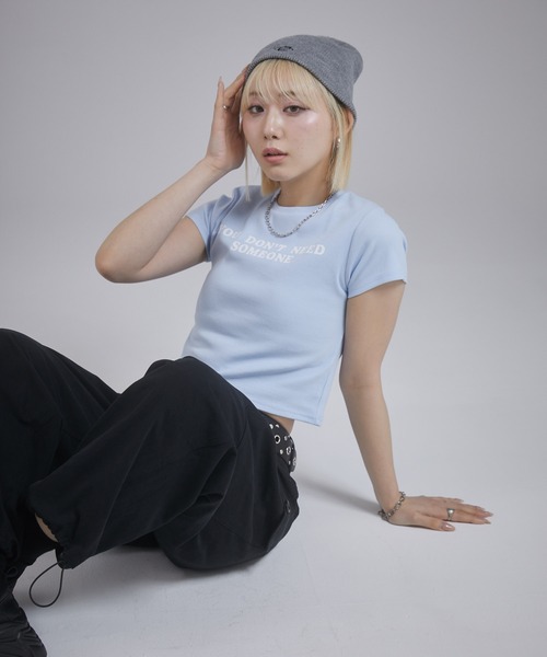 ENVYM（アンビー）の「ワンポイントロゴビーニー（ニットキャップ/ビーニー・レディース・グレー/ブラック・FREE）」の14枚目の写真