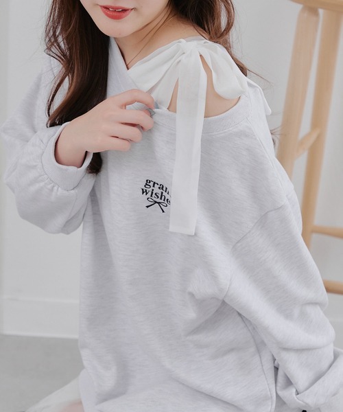 Another Branch olive des olive（アナザーブランチオリーブデオリーブ）の「【春の新作】２ＷＡＹスウェットミニワンピース（ワンピース・レディース・オートミール/チャコールグレー/サックスブルー・FREE）」の7枚目の写真