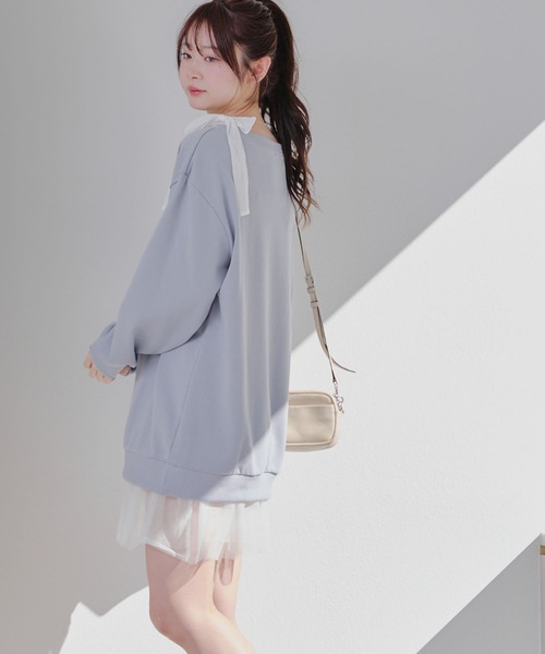 Another Branch olive des olive（アナザーブランチオリーブデオリーブ）の「【春の新作】２ＷＡＹスウェットミニワンピース（ワンピース・レディース・オートミール/チャコールグレー/サックスブルー・FREE）」の11枚目の写真