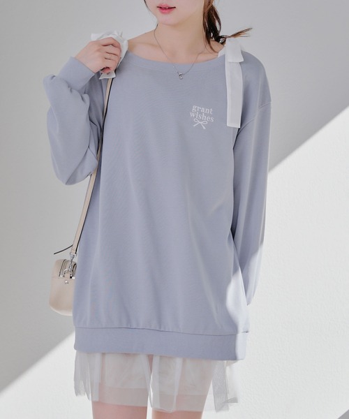 Another Branch olive des olive（アナザーブランチオリーブデオリーブ）の「【春の新作】２ＷＡＹスウェットミニワンピース（ワンピース・レディース・オートミール/チャコールグレー/サックスブルー・FREE）」の9枚目の写真