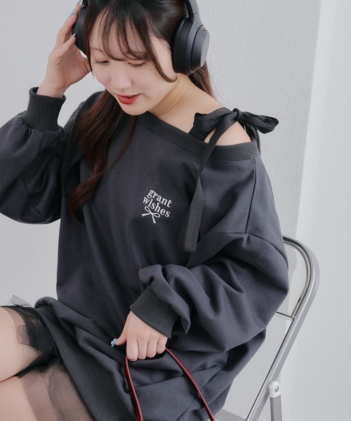 Another Branch olive des olive（アナザーブランチオリーブデオリーブ）の「【春の新作】２ＷＡＹスウェットミニワンピース（ワンピース・レディース・オートミール/チャコールグレー/サックスブルー・FREE）」の14枚目の写真