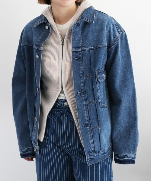cepo（セポ）の「〈セットアップ対応〉ハトメ加工リボンコードワイドデニムパンツ（デニムパンツ・レディース・ネイビー×ホワイト/ブルー系2・S/M/L）」の22枚目の写真