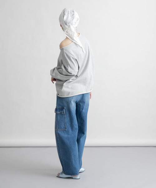 KBF（ケイビーエフ）の「カーブカーゴデニム（デニムパンツ・レディース・ブルー/ベージュ・38/36）」の7枚目の写真