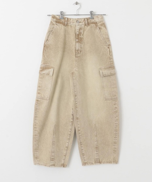 KBF（ケイビーエフ）の「カーブカーゴデニム（デニムパンツ・レディース・ブルー/ベージュ・38/36）」の8枚目の写真