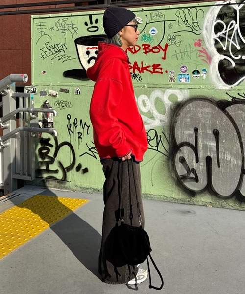 CIAOPANIC TYPY(チャオパニックティピー)の「【SOUNDS GOOOOD / サウンズグッド】ハンドステッチZIPパーカー(パーカー・メンズ・オフホワイト/レッド・ONE SIZE)」の10枚目の写真