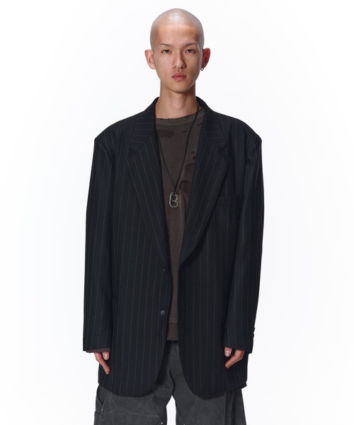 Jieda(ジエダ)の「WOOL TAILORED JACKET(テーラードジャケット・メンズ・ブラック/グレー・1/2)」の5枚目の写真