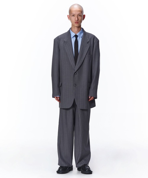 Jieda(ジエダ)の「WOOL TAILORED JACKET(テーラードジャケット・メンズ・ブラック/グレー・1/2)」の7枚目の写真