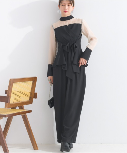 OandI（オーアンドアイ）の「エステルスムースタックカーブパンツ（その他パンツ・レディース・グレイッシュベージュ/ブラック・FREE）」の6枚目の写真