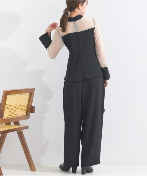OandI（オーアンドアイ）の「エステルスムースタックカーブパンツ（その他パンツ・レディース・グレイッシュベージュ/ブラック・FREE）」の10枚目の写真