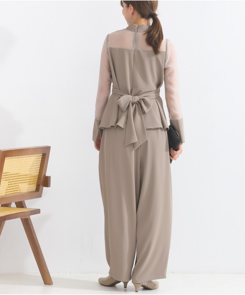 OandI（オーアンドアイ）の「エステルスムースタックカーブパンツ（その他パンツ・レディース・グレイッシュベージュ/ブラック・FREE）」の18枚目の写真