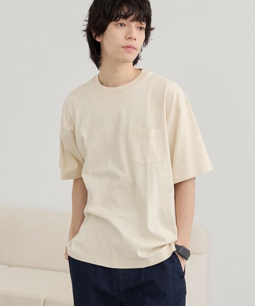 coen（コーエン）の「USAコットンポケットTシャツ（Tシャツ/カットソー・メンズ・ライトブルー/ナチュラル/ダークグレー/ホワイト・S/M/L/XL）」の3枚目の写真