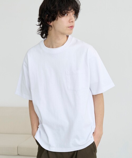coen（コーエン）の「USAコットンポケットTシャツ（Tシャツ/カットソー・メンズ・ライトブルー/ナチュラル/ダークグレー/ホワイト・S/M/L/XL）」の2枚目の写真
