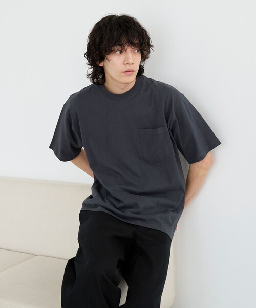 coen（コーエン）の「USAコットンポケットTシャツ（Tシャツ/カットソー・メンズ・ライトブルー/ナチュラル/ダークグレー/ホワイト・S/M/L/XL）」の5枚目の写真