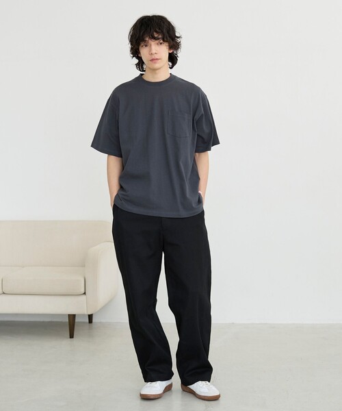coen（コーエン）の「USAコットンポケットTシャツ（Tシャツ/カットソー・メンズ・ライトブルー/ナチュラル/ダークグレー/ホワイト・S/M/L/XL）」の6枚目の写真