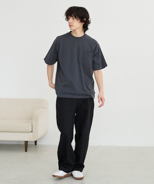 coen（コーエン）の「USAコットンポケットTシャツ（Tシャツ/カットソー・メンズ・ライトブルー/ナチュラル/ダークグレー/ホワイト・S/M/L/XL）」の10枚目の写真