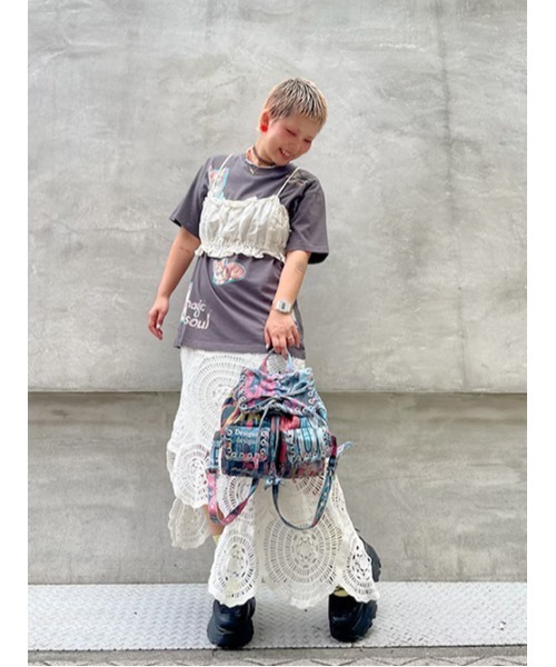 Desigual（デシグアル）の「【NEW】キャットアソートプリントTシャツ　ブラック（Tシャツ/カットソー・レディース・ブラック・XL/L/M/S/XS）」の3枚目の写真