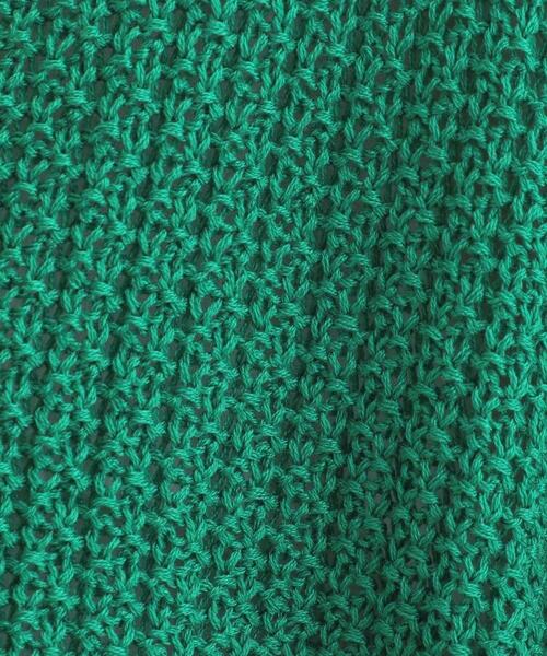 SHOO・LA・RUE（シューラルー）の「【洗える】ざっくり編みが大人かわいい キーネックカーディガン（カーディガン/ボレロ・レディース・ナチュラル/グリーン/キャメル・01/02/03/04）」の7枚目の写真