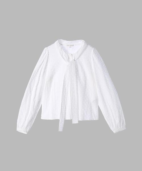 To b. by agnes b.(トゥービーバイアニエスベー)の「コットンフラワーレースブラウス(シャツ/ブラウス・レディース・ホワイト・38/36/40)」の2枚目の写真