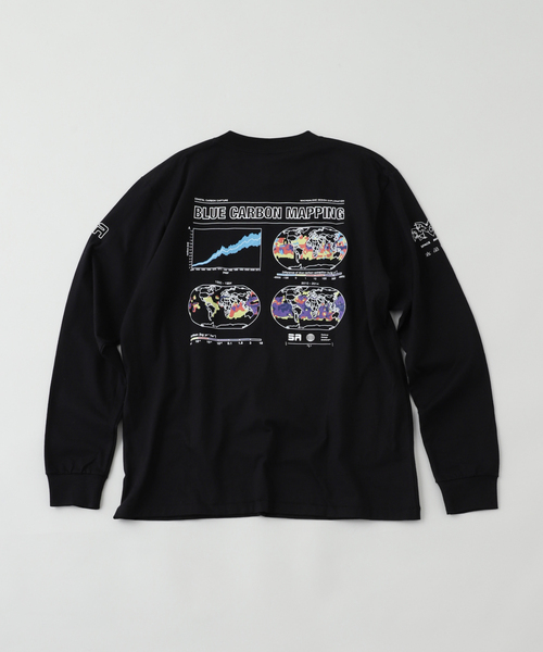 JOURNAL STANDARD（ジャーナルスタンダード）の「SPACE AVAILABLE BLUE CARBON MAPPING LONG（Tシャツ/カットソー・メンズ・ブラック・LARGE）」の2枚目の写真