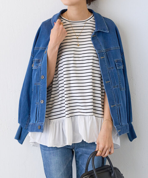 BEARDSLEY(ビアズリー) ギャザーブルゾン 女子らしさを忘れないブルゾン” 店舗スタッフの着こなしCHECK