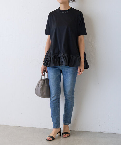 BEARDSLEY / ビアズリー ギャザーペプラムTee ギャザーペプラムTee（Tシャツ/カットソー）｜BEARDSLEY
