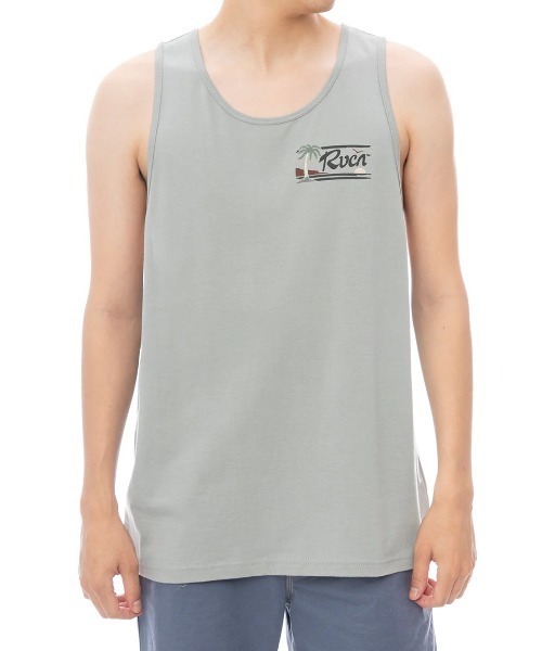 RVCA(ルーカ)の「RVCA メンズ EXOTICA TANK タンクトップ 【2025年春夏モデル】/ルーカバックプリントタンクトップ(タンクトップ・メンズ・グリーン系その他・SMALL/MEDIUM/LARGE/X-LARGE)」の2枚目の写真