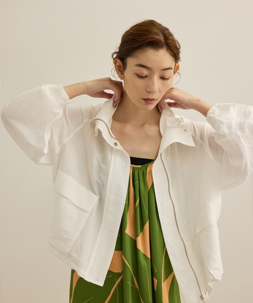 ロペ（ROPE’）/【洗える】ビスコースリネン ライトマウンテンパーカー/一部セットアップ対応 ビスコースリネン ライトマウンテンパーカー【一部セットアップ対応