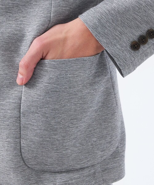 MACKINTOSH PHILOSOPHY（ﾏｯｷﾝﾄｯｼｭ ﾌｨﾛｿﾌｨｰ）の「テーラードジャージージャケット 杢カラミストレッチ（テーラードジャケット・メンズ・グレー/ブラウン系その他4/ダークネイビー・38/40）」の10枚目の写真