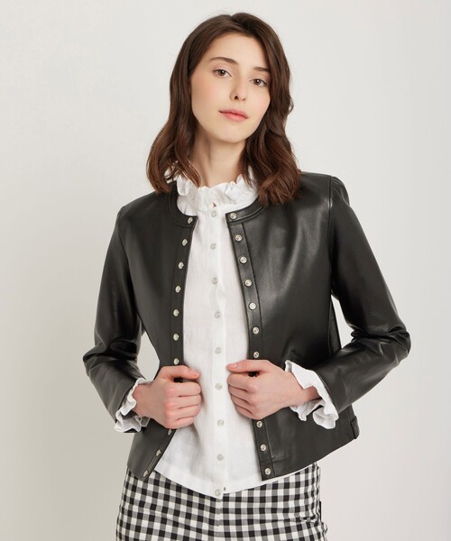 agnes b.（アニエスベー）の「フリル リネン 長袖 カーディガンブラウス（シャツ/ブラウス・レディース・ホワイト・38/36）」の6枚目の写真