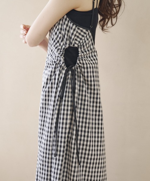 REMOON（リムーン）の「ギャザーキャミワンピース（ワンピース・レディース・チェック/ナチュラル・FREE）」の20枚目の写真