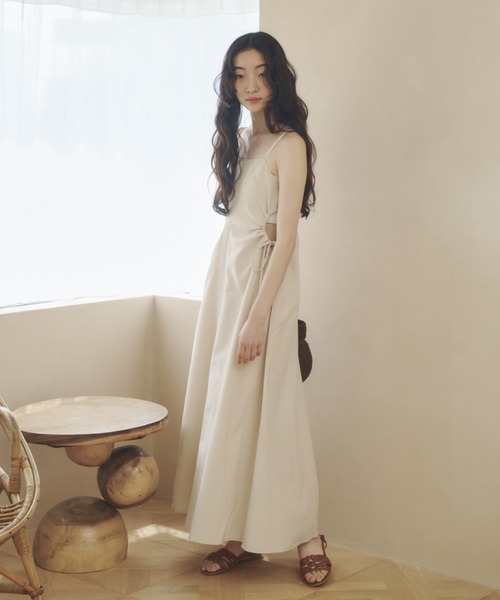 REMOON（リムーン）の「ギャザーキャミワンピース（ワンピース・レディース・チェック/ナチュラル・FREE）」の9枚目の写真