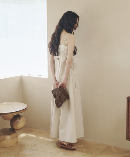 REMOON（リムーン）の「ギャザーキャミワンピース（ワンピース・レディース・チェック/ナチュラル・FREE）」の8枚目の写真