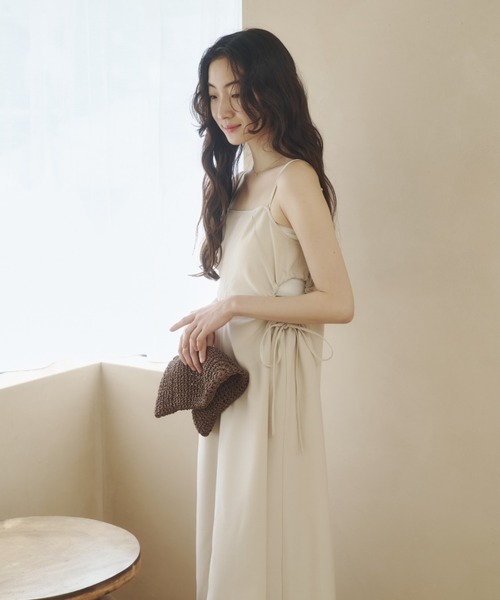 REMOON（リムーン）の「ギャザーキャミワンピース（ワンピース・レディース・チェック/ナチュラル・FREE）」の5枚目の写真