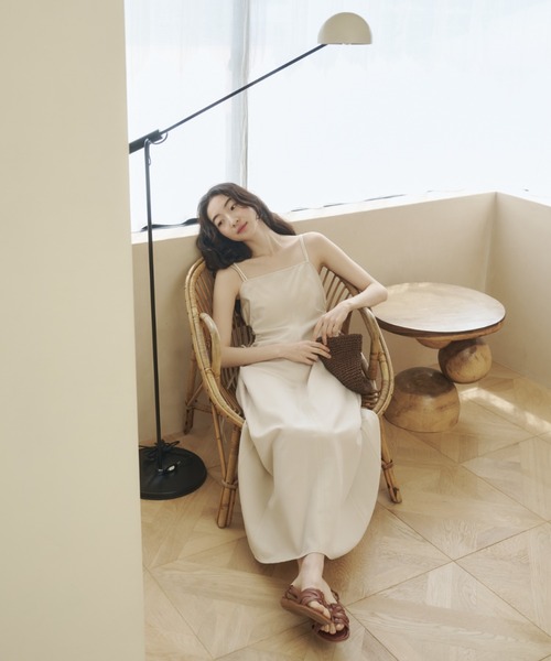 REMOON（リムーン）の「ギャザーキャミワンピース（ワンピース・レディース・チェック/ナチュラル・FREE）」の14枚目の写真