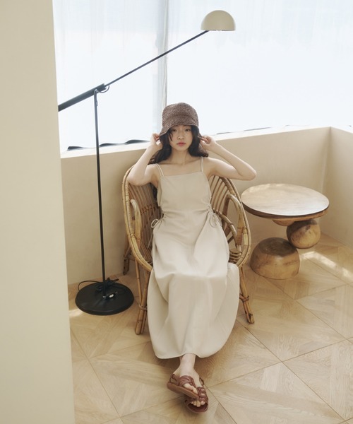 REMOON（リムーン）の「ギャザーキャミワンピース（ワンピース・レディース・チェック/ナチュラル・FREE）」の13枚目の写真