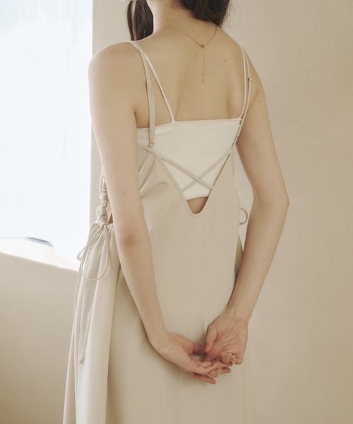 REMOON（リムーン）の「ギャザーキャミワンピース（ワンピース・レディース・チェック/ナチュラル・FREE）」の11枚目の写真