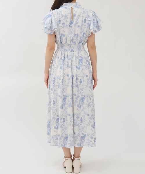 ASTORIA ODIER（アストリアオディール）の「花柄リボンタイワンピース（ワンピース・レディース・ブルー/ライトグレー・SMALL/MEDIUM）」の16枚目の写真