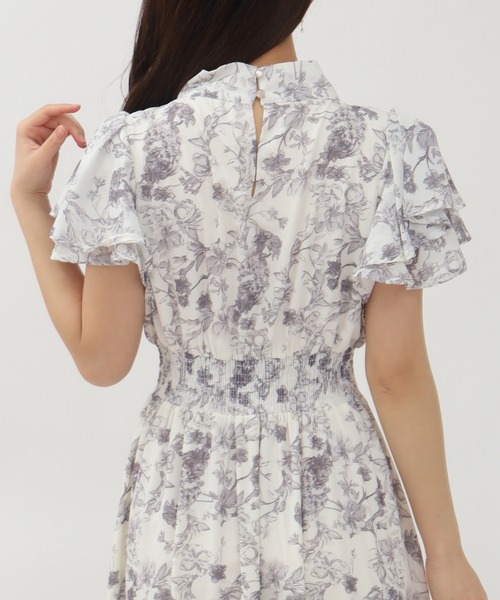 ASTORIA ODIER（アストリアオディール）の「花柄リボンタイワンピース（ワンピース・レディース・ブルー/ライトグレー・SMALL/MEDIUM）」の12枚目の写真