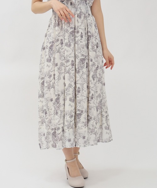 ASTORIA ODIER（アストリアオディール）の「花柄リボンタイワンピース（ワンピース・レディース・ブルー/ライトグレー・SMALL/MEDIUM）」の13枚目の写真