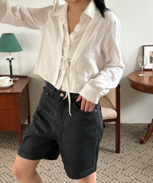 Vipoa(ヴィポア)の「front design shirt(シャツ/ブラウス・レディース・ホワイト/ブラック・FREE)」の19枚目の写真