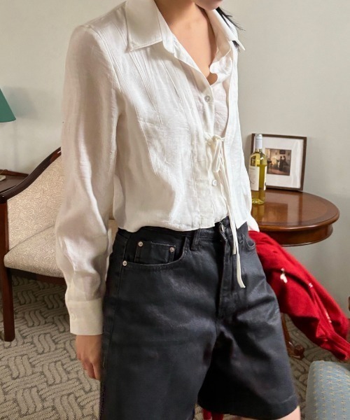 Vipoa(ヴィポア)の「front design shirt(シャツ/ブラウス・レディース・ホワイト/ブラック・FREE)」の20枚目の写真