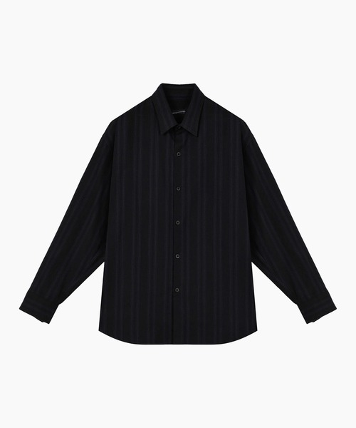 LAD MUSICIAN(ラッドミュージシャン)の「COTTON FLANNEL STRIPE BIG SHIRT(シャツ/ブラウス・メンズ・ブラック・44/42/46)」の1枚目の写真